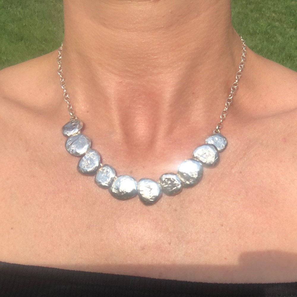Silpada sterling hammered necklace